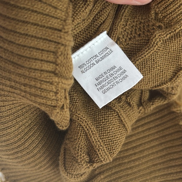 :Price Firm: Evereve Distressed Cable Knit Cotton Pullover Sweater - Picture 5 of 6